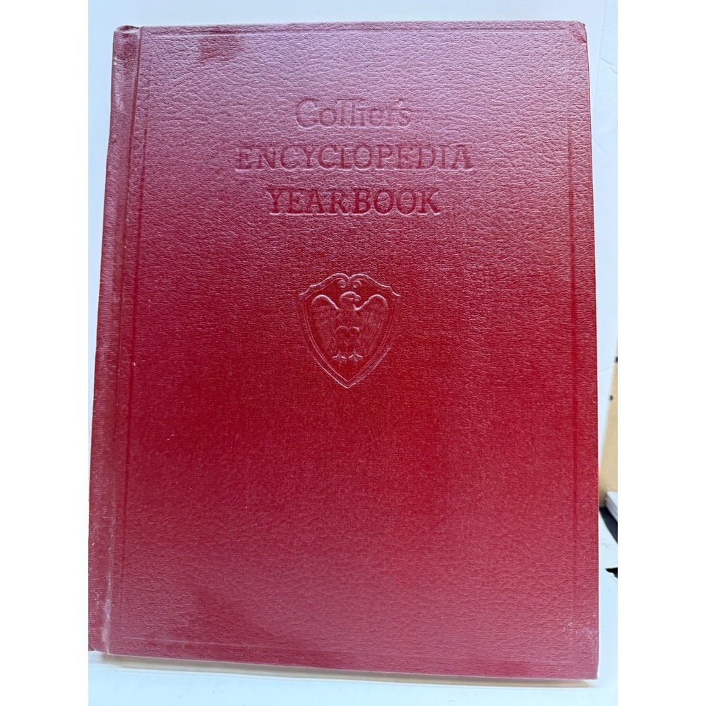 1967 Colliers Encyclopedia Yearbook Covering 1966 Vintage Hardcover Burgundy